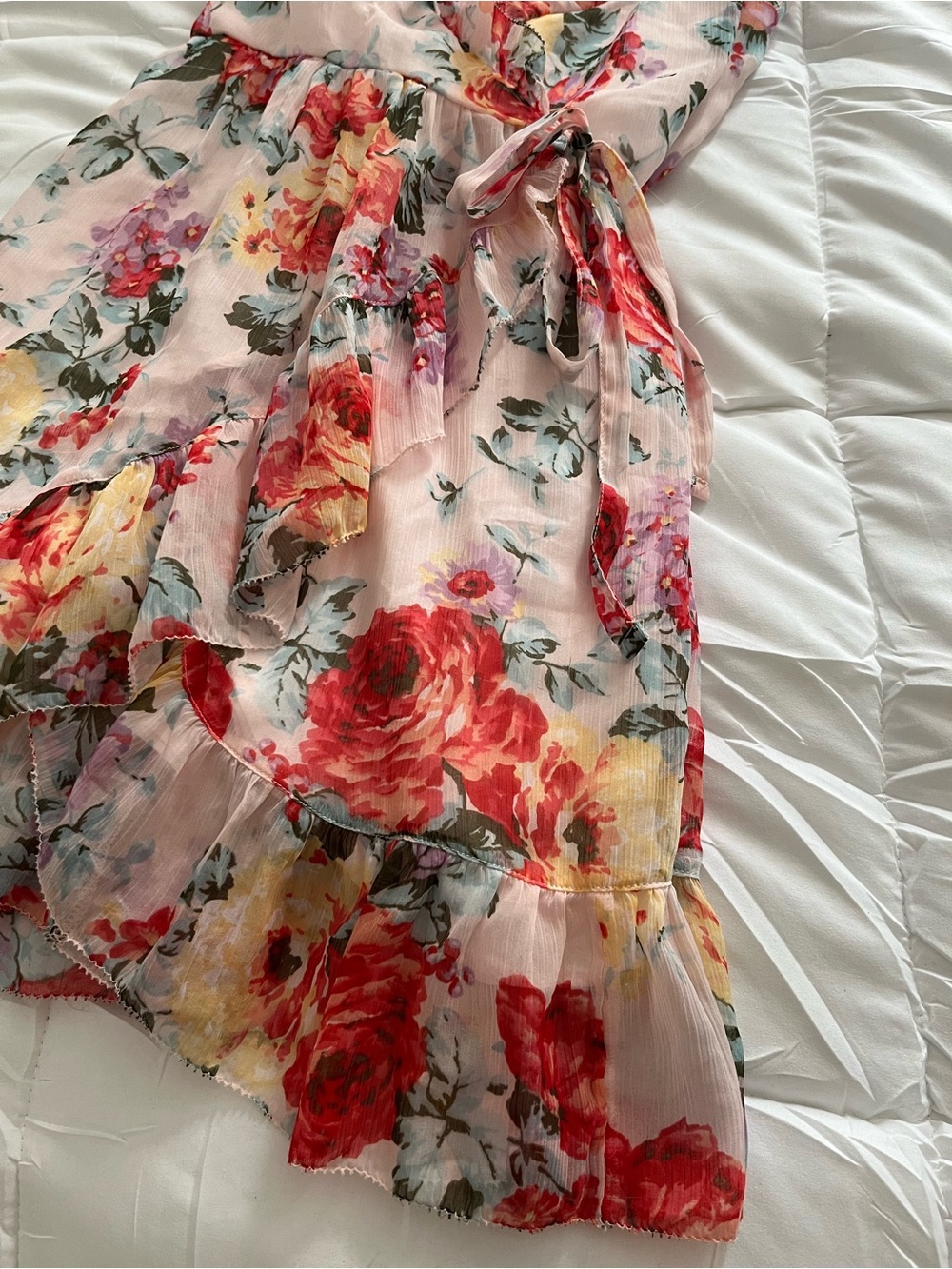 Abercrombie & Fitch Floral Wrap Mini Dress | Size S - Picture 2 of 5